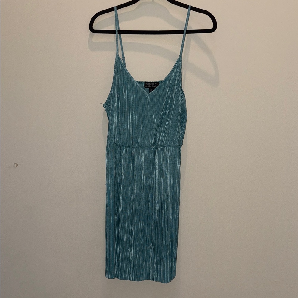 Forever 21 Teal Strappy Midi Dress